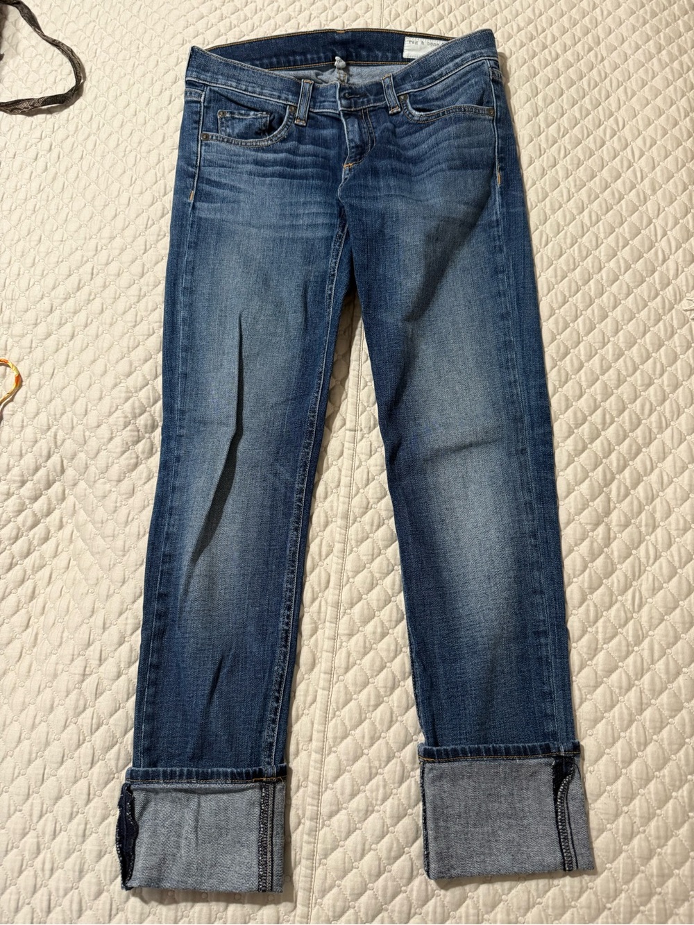 rag & bone Women's Boyfriend Jeans in Medium Blue Wash size 2t